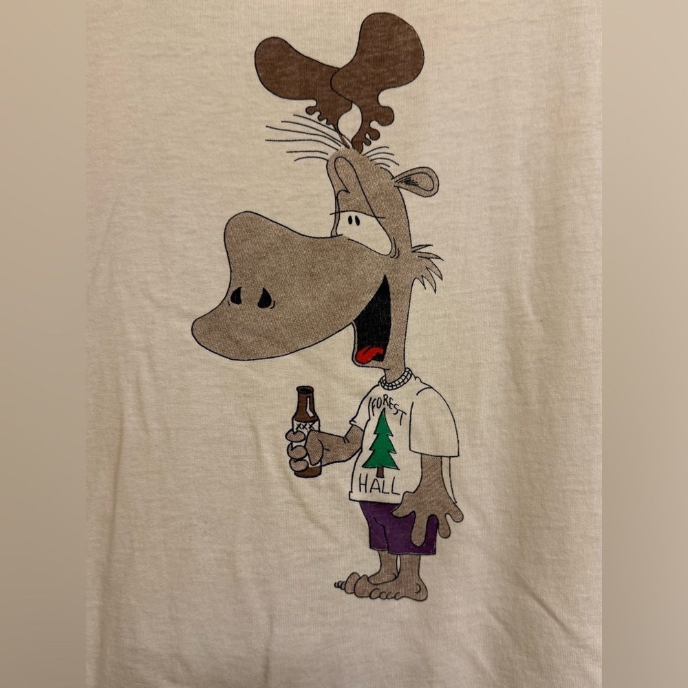 Vintage 1980’s Graphic Moose Forest Hall Mens Sz XL T-Shirt 10 reasons to live
